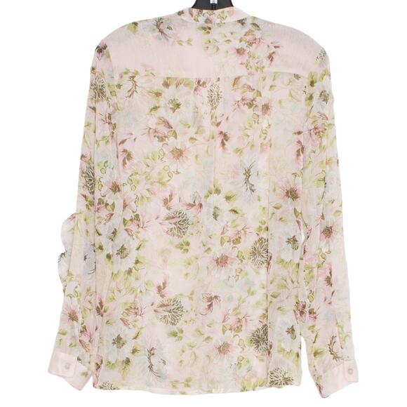 Top Boho Cottage Shabby Fairy Feminine Lolita Romantic Girly Floral Sheer Medium - Picture 2 of 4